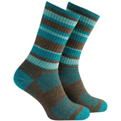 Wrightsock, Unisex, Sportsocken, Adventure Crew (41.50), Braun, Blau, Türkis