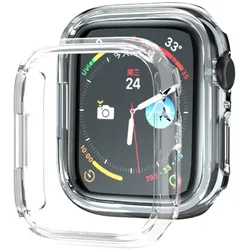 Schutzhülle für Apple Watch 7/ 8/ 9 45 mm Smartwatch Display Schutz Hülle Case Cover Tasche Transparent Uhr Bumper ANTI-SHOCK/ ANTI-STOß