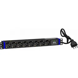 Dsit, Steckdosenleiste, 19 Zoll 8-fach Steckdosenleiste - Surge Protection Device - Italien