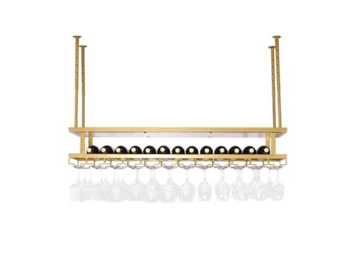Cenz-888 Weinregal Bar-Deckenregal for Rotweinflaschen Die umgedrehte Aufbewahrung spart Platz und ist for die meisten Tassenformen geeignet(XL)