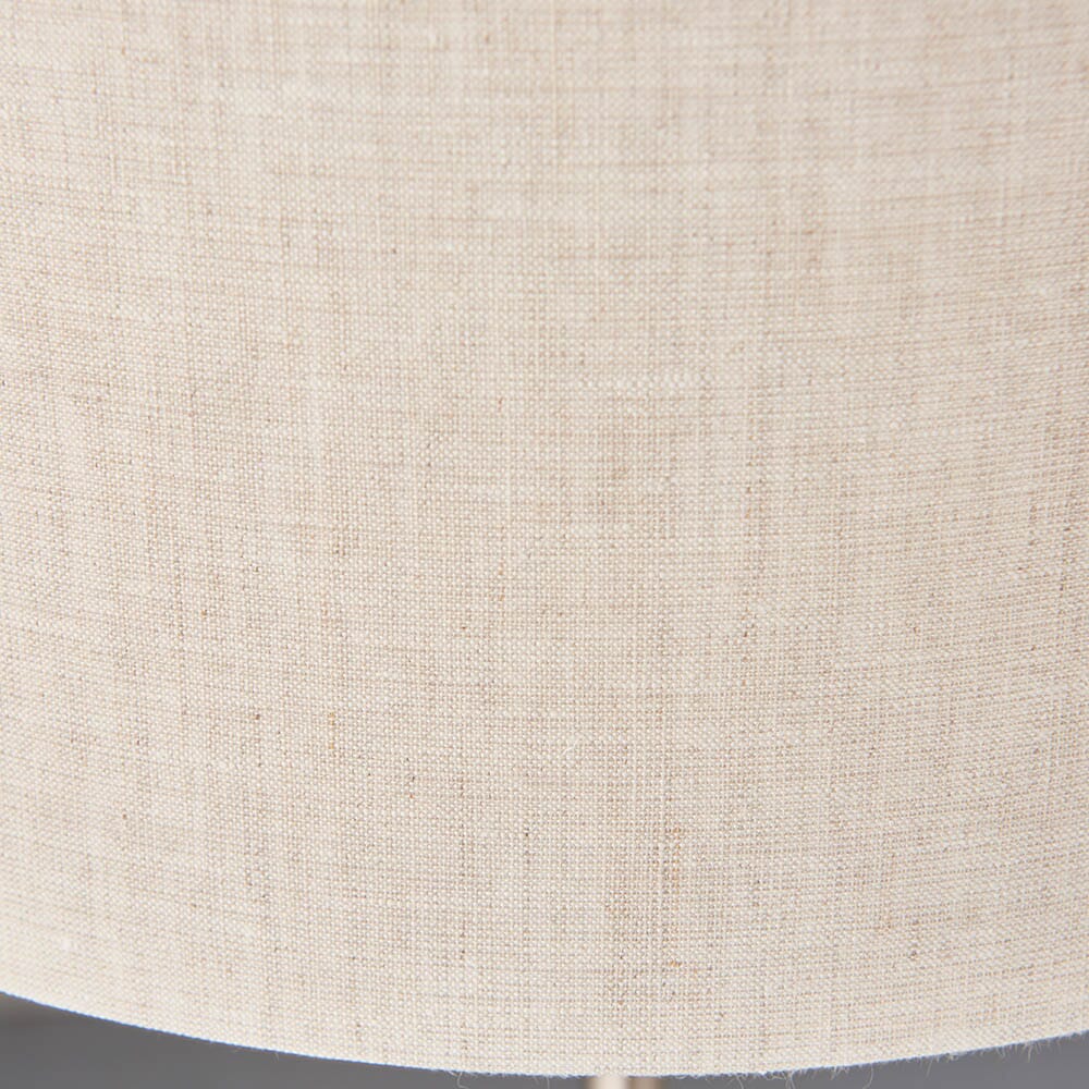 Juniper 3 Light Chrome Table Lamp with Neutral Shade