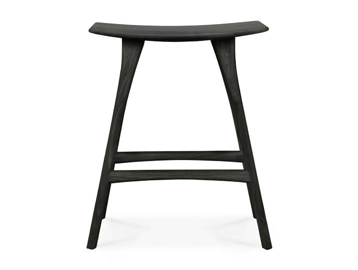 2er Set Ethnictaft Osso Tresenhocker Massivholz