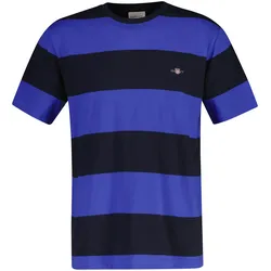 GANT Herren T-Shirt gestreift - BAR STRIPE T-SHIRT, Rundhals, Kurzarm, Baumwolle Blau (Royal) / 2XL