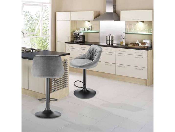 YYIXING®Lot de 4 Tabouret de Bar Design Contemporain pivotant 360°