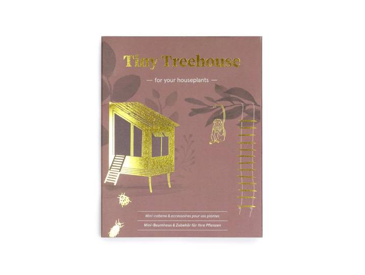 Mini-Baumhaus für Pflanzentöpfe Tiny Treehouse Gold