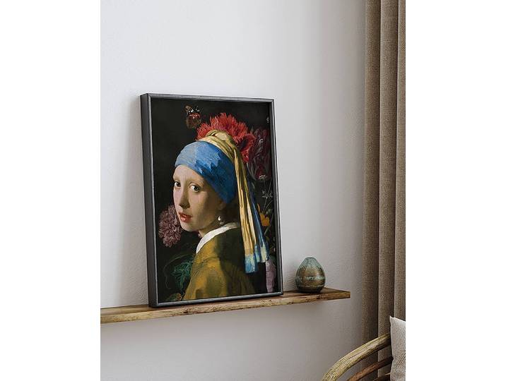 Bild My Flowers Wall Rahmen: Buche Massiv, lackiert Abdeckung: Acrylglas Multicolor 32 x 42cm