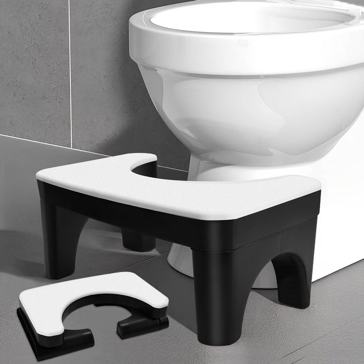 SnelShoppen Vouwbare Toiletkruk - Fysiologische Voetsteun voor Volwassenen, Kinderen en Senioren
