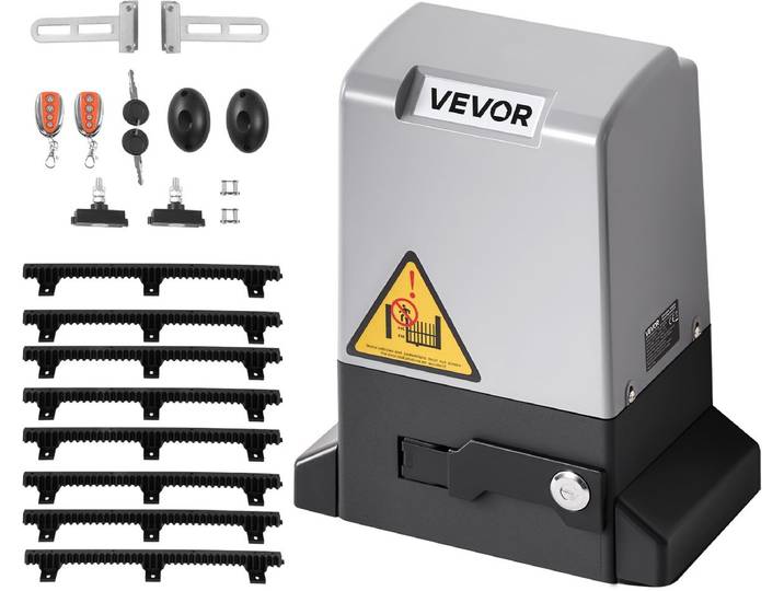 VEVOR 550W Schuifpoortaandrijving 1500kg Poortaandrijving Tuinpoortaandrijving Poortopener tot 25 m