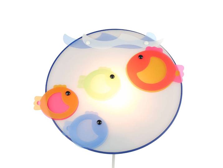 Kinderzimmerleuchte Fische II Kunststoffart: Polycarbonat Material: Kunststoff 25 x 8 x 25cm