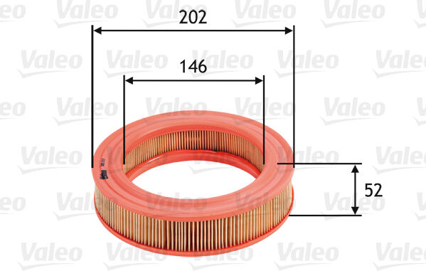 Valeo Luftfilter 585717 Filtereinsatz 52mm Für Ford
