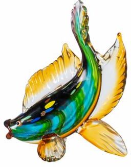 Dale Tiffany 11.5 IN Tall Bavaro Handcrafted Art Glass Fish Figurine