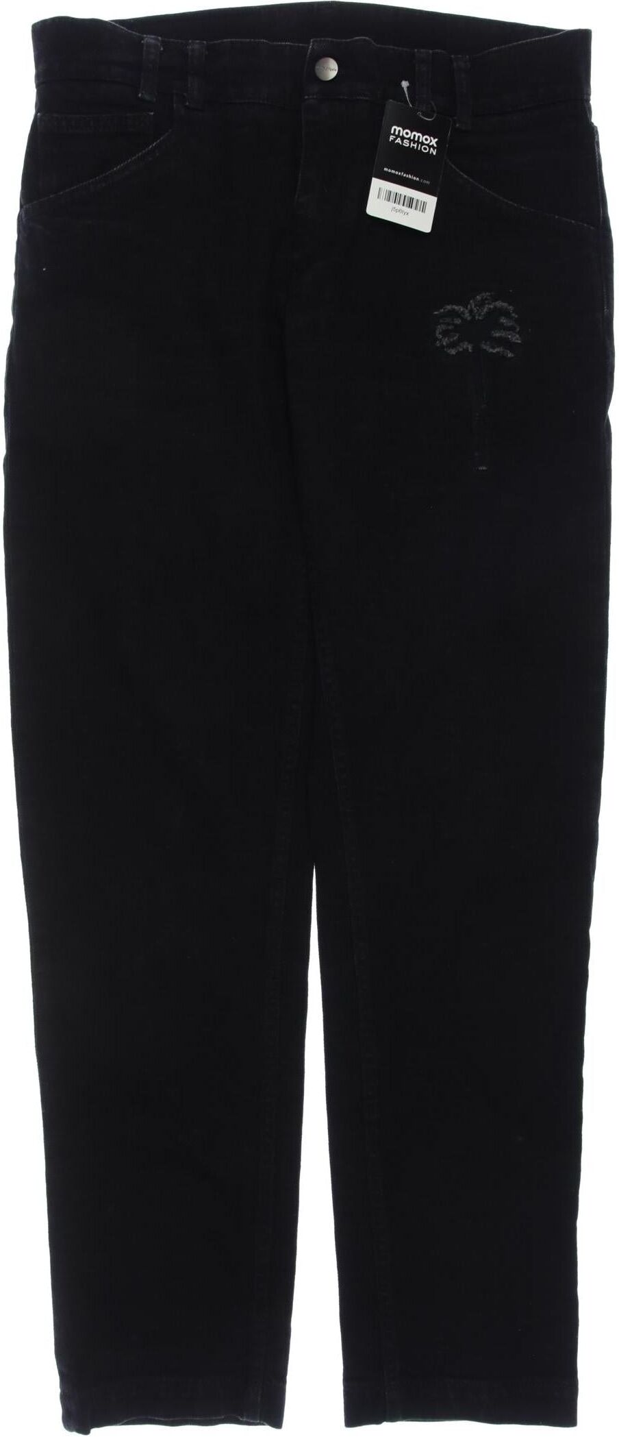 Palm Angels Damen Jeans, Schwarz, Gr. W33, Baumwolle / Synthetik / Leder - Second Hand