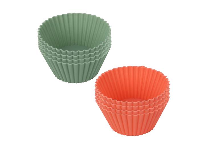 Muffinförmchen aus Silikon, 8er Set, wiederverwendbar, Cupcakeförmchen