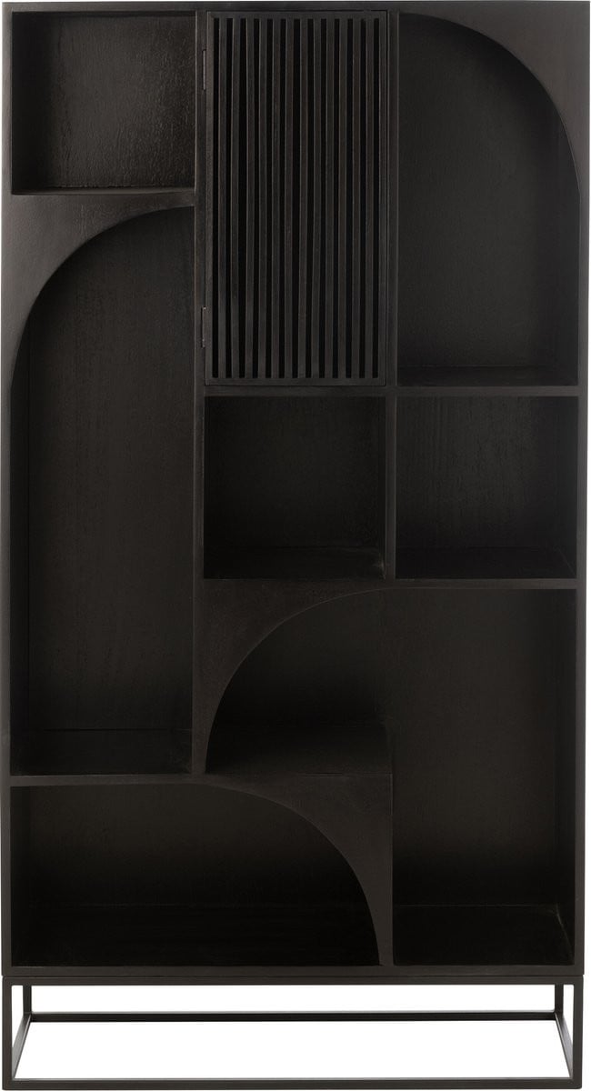 J-Line rek Mode zwart mango hout en mdf