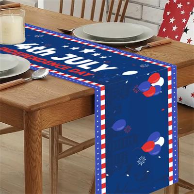 Table Runner Festive Independence Day Table Decor For Dinner Party a