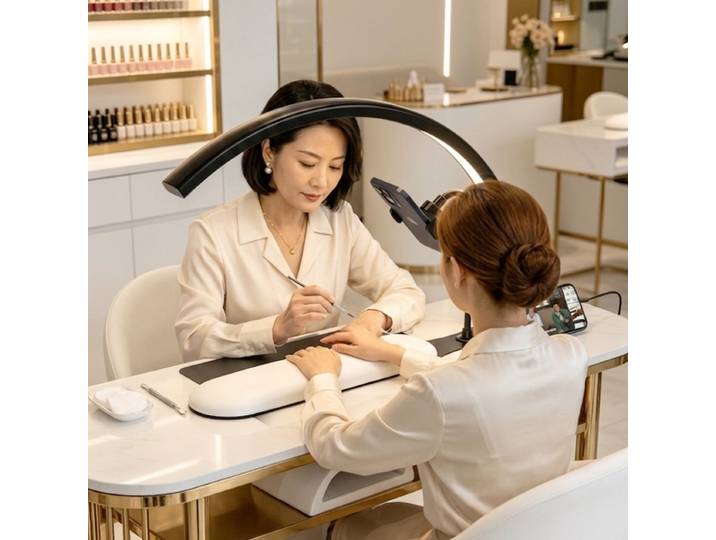 Lampe à ongles LED demi-lune 2026, 3 températures de couleur, luminosité réglable, lampe à ongles portable en forme de demi-lune pour le remplissage des ongles