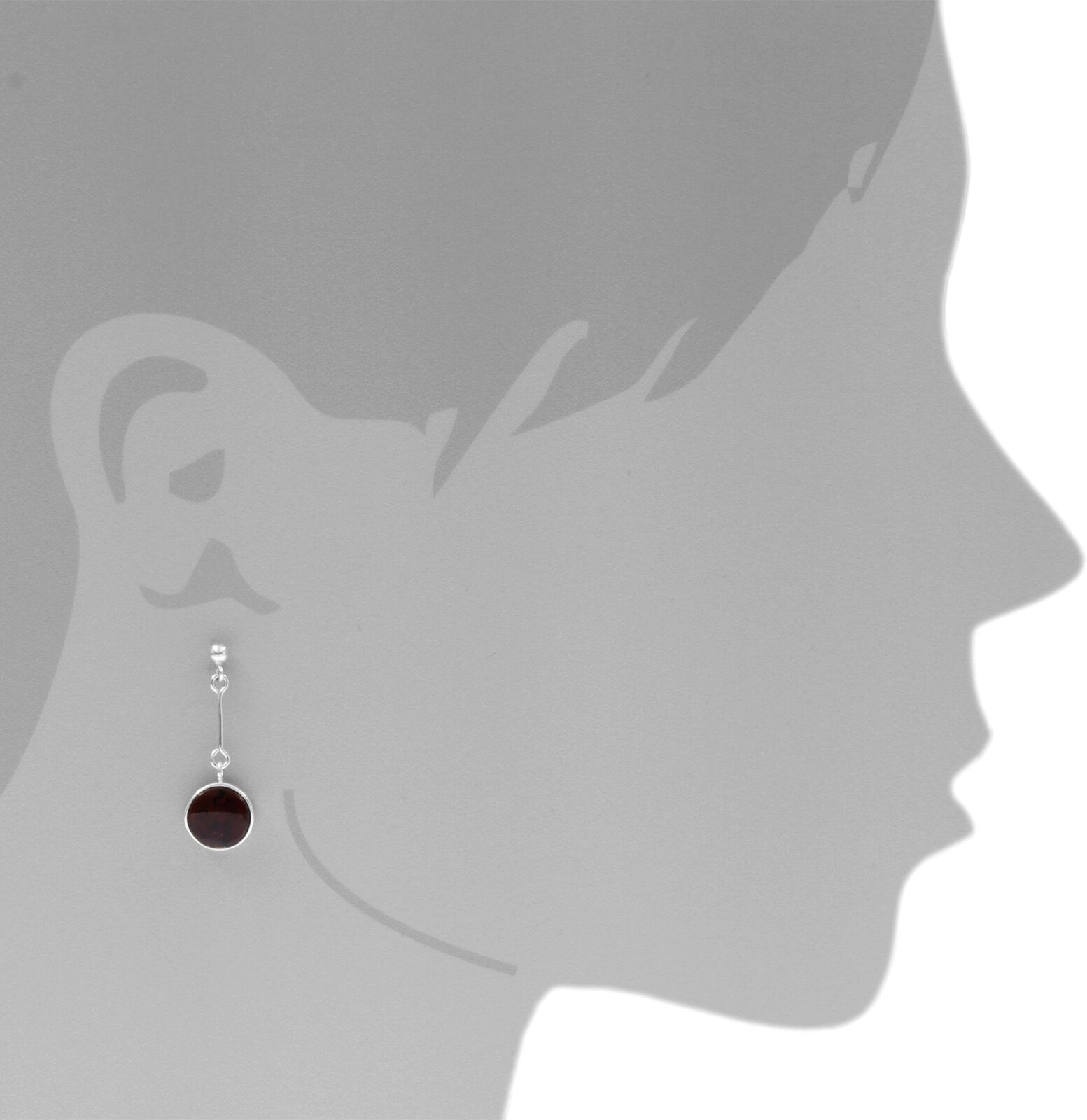 Paar Ohrhänger OSTSEE-SCHMUCK "Ostsee-Schmuck Ohrhänger Classic 10 mm Ohrhänger Classic 10 mm", weiß (weiß, neutral), Ohrringe, Damen, 34x11mm, Silber 925 (Sterlingsilber), Paar Ohrhänger