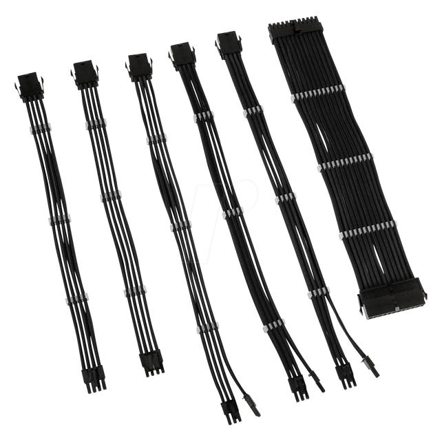 Kolink Core Adept Braided Cable Extension Kit - Black (35 cm) (COREADEPT-EK-BLK)