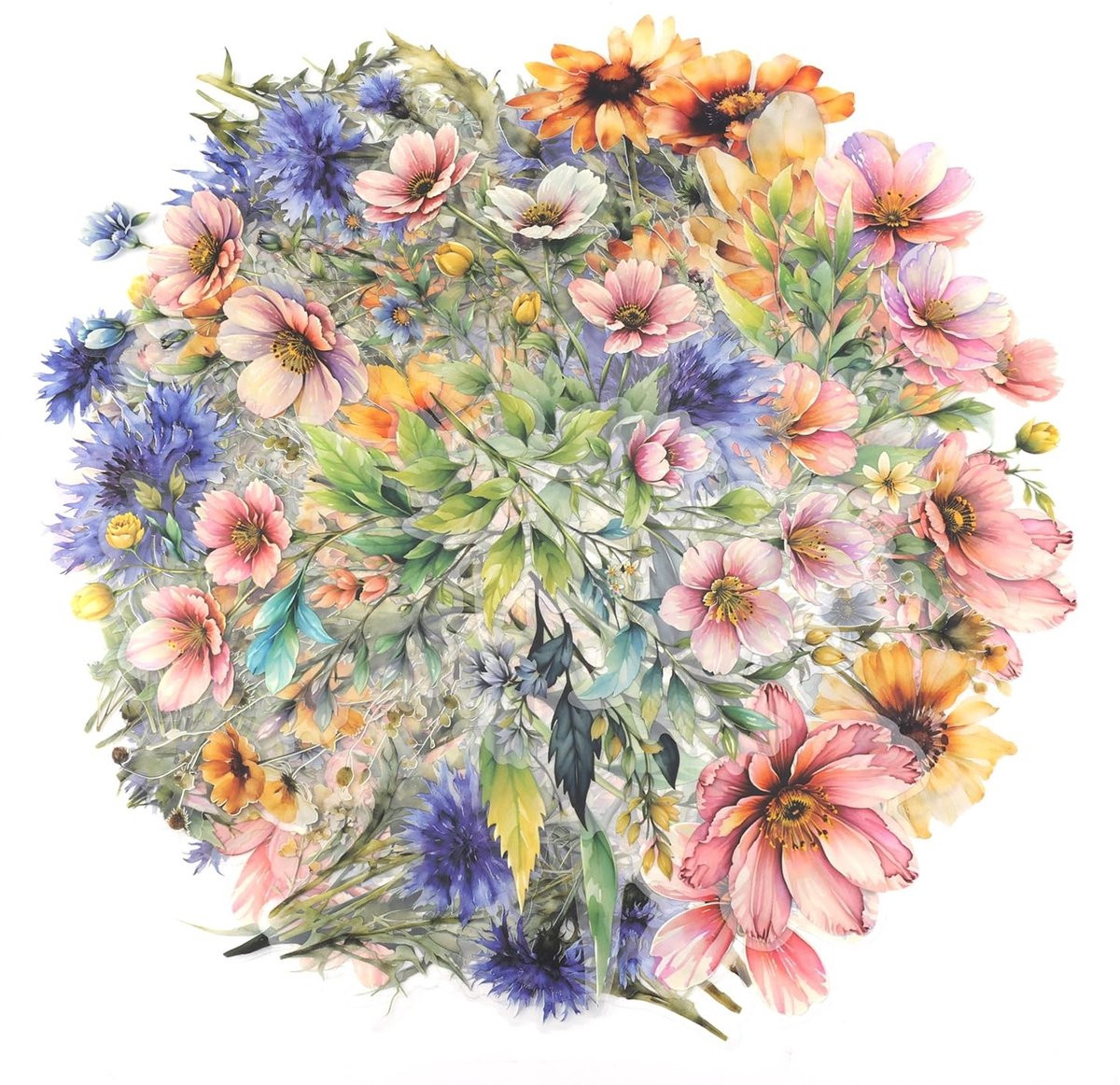 Dailygoods Bloemenstickers - Decoratieve stickers voor scrapbooking