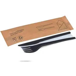 DeinPack 250 Bestecksets CPLA schwarz 3-teilig