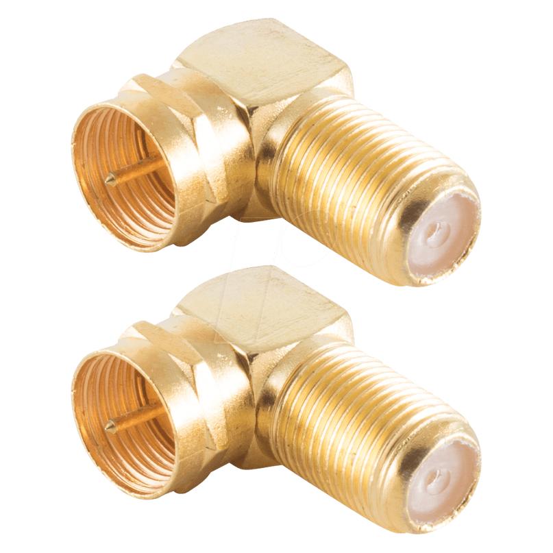 Shiverpeaks SHVP BS15-301614 - 2x F-Winkeladapter F-Stecker/F-Buchse vergoldet (Antennenkabel) (BS15-301614)