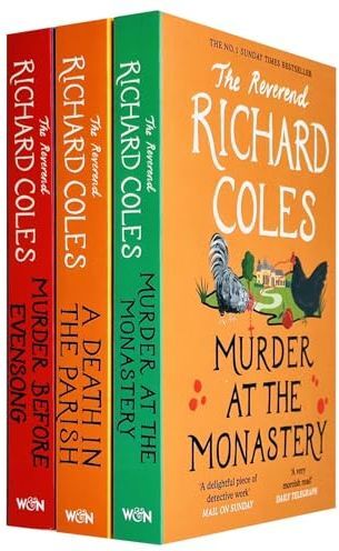 W&N Canon Clement Mysteries Collection 3 Books Set by Reverend Richard Coles   Murder at the Monastery, A Death in the Parish & Murder Before Evensong