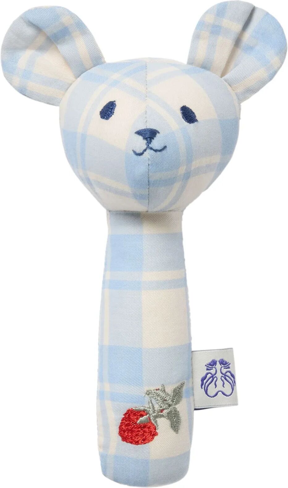 garbo&friends Hochet ourson Plaid Sky Bleu ciel taille unique