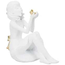 GILDE Figur Frau Froschkönig - weiß
