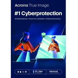 Acronis True Image Advanced 2026 ? 1 Gerät / 1 Jahr ? Cloud Backup