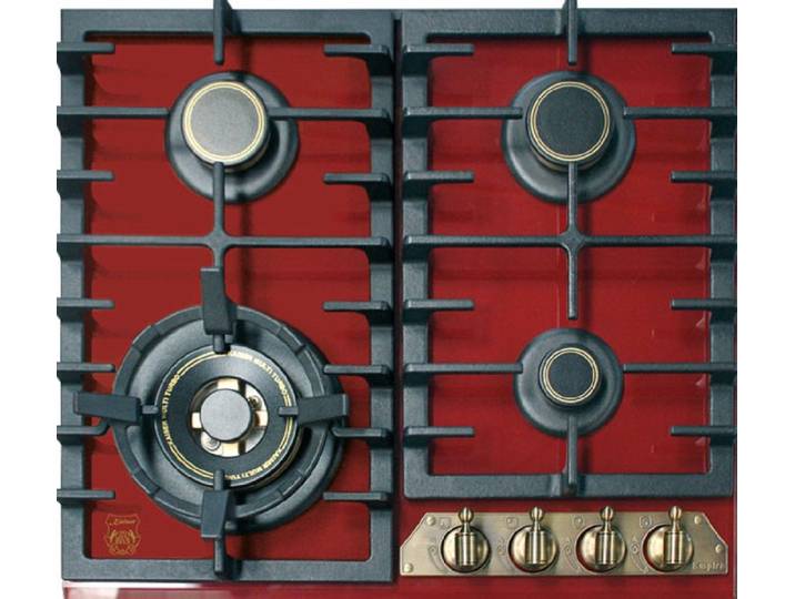 Kaiser Küchengeräte Gas-Kochfeld Empire Bordeaux 60cm Autark Kochfeld 3,8 KW WOK KCG 6335 RotEm