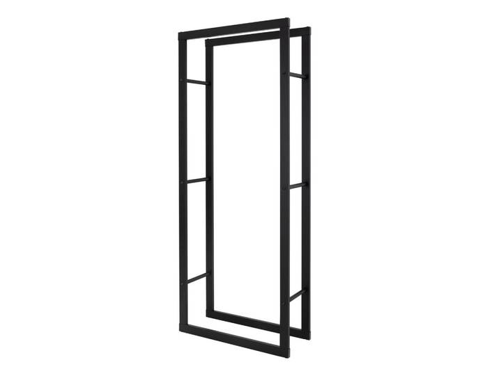 Ml-Design Kaminholzregal, Schwarz, Metall, 25x150x60 cm, Kleinmöbel, Kamine & Zubehör, Kaminholzregale