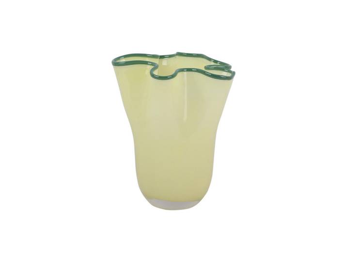 Present Time Vase Glas Ruffles 31,5 cm, Grün, Rund, 22 cm, Dekoration, Vasen, Glasvasen