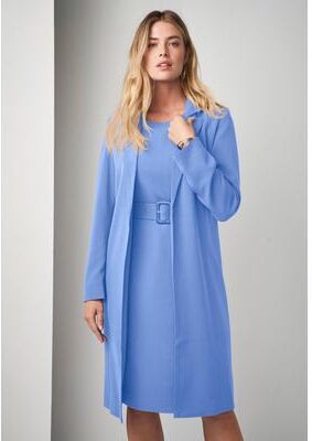 Plus Size Women's Belted Jacket Dress by Jessica London in French Blue (Size 12)