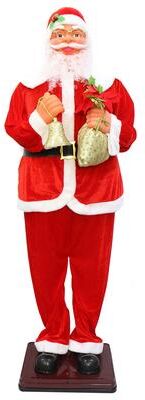 Inspire Daily Merch Collapsible Christmas Life Size Animated Rock Singing Santa Claus Decoration For Hotel Doorway a 1.8m