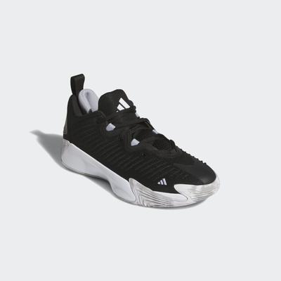 Basketballschuh ADIDAS PERFORMANCE "ADIDAS INITIATION", Herren, Gr. 42,5, schwarz-weiß (core schwarz, halo silber, ftwr weiß), Textil, Schuhe