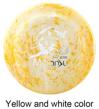 The Handy Homestead Soft Silicone Dog Flying Disc Interactive Fetch Training Toy yellow White Color 240mm