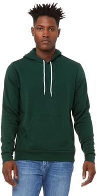 Bella + Canvas 3719 Sponge Fleece Hoodie in Forest Green size Small B3719, BC3719