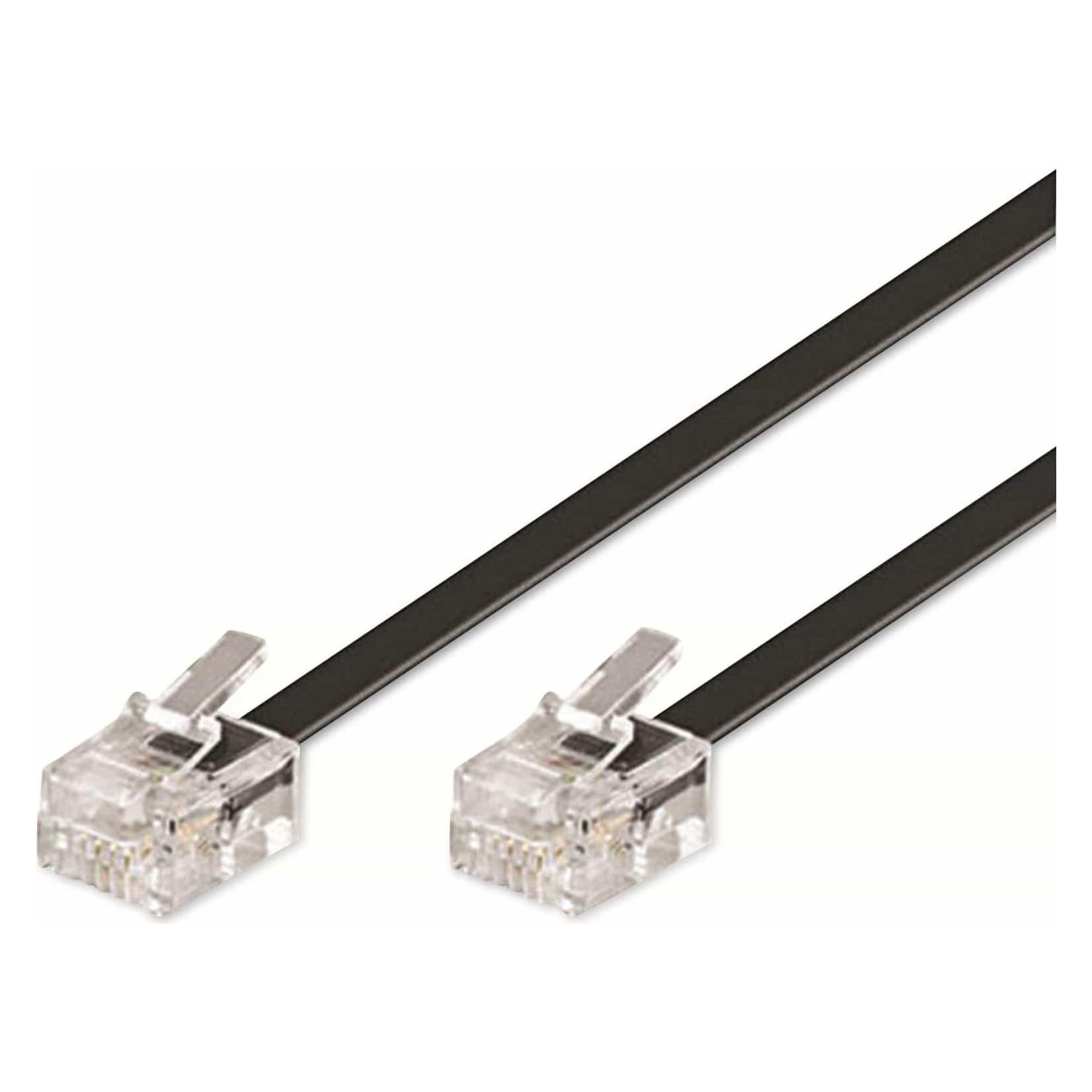 Goobay Modularanschlusskabel, Schwarz, 3 m (50317)