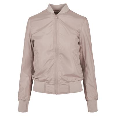 Allwetterjacke URBAN CLASSICS "Urban Classics Damen Ladies Light Bomber Jacket", Damen, Gr. L, duskrose, 100% Polyester, unifarben, normal, Rundhals, Jacken