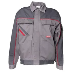 Bundjacke "HIGHLINE" 285g/m2 Canvas-Besatz - 42 - zink/schiefer/rot