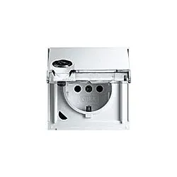 SCHUKO-Steckdose mit Klappdeckel mit Schloss IP 44, Schließungen sortiert (reinweiß)