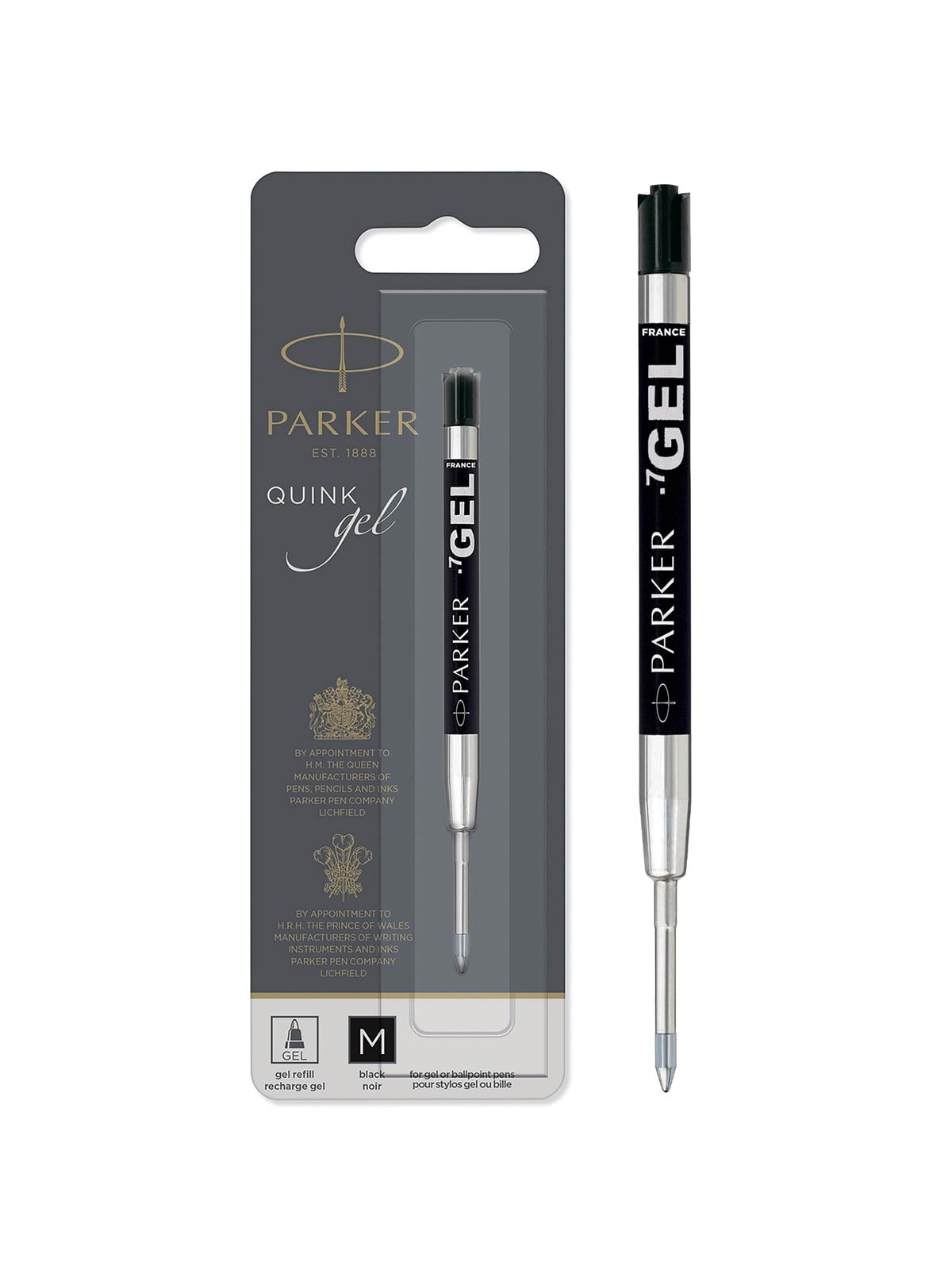 Parker Gelstifteminen | mittlere Schreibspitze (0,7 mm) | schwarze QUINK Tinte | 1 Stück