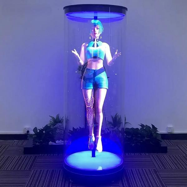 3D Hologram Werbestandaard voor Holografische Reclamefiguur Moderator Host