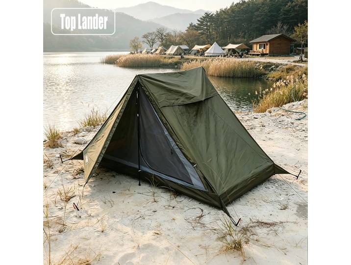 Tente de randonnée ultralégère pour 1-2 personnes, tente à cadre en A, imperméable, pour la randonnée, le camping, la pêche, les séjours de nuit