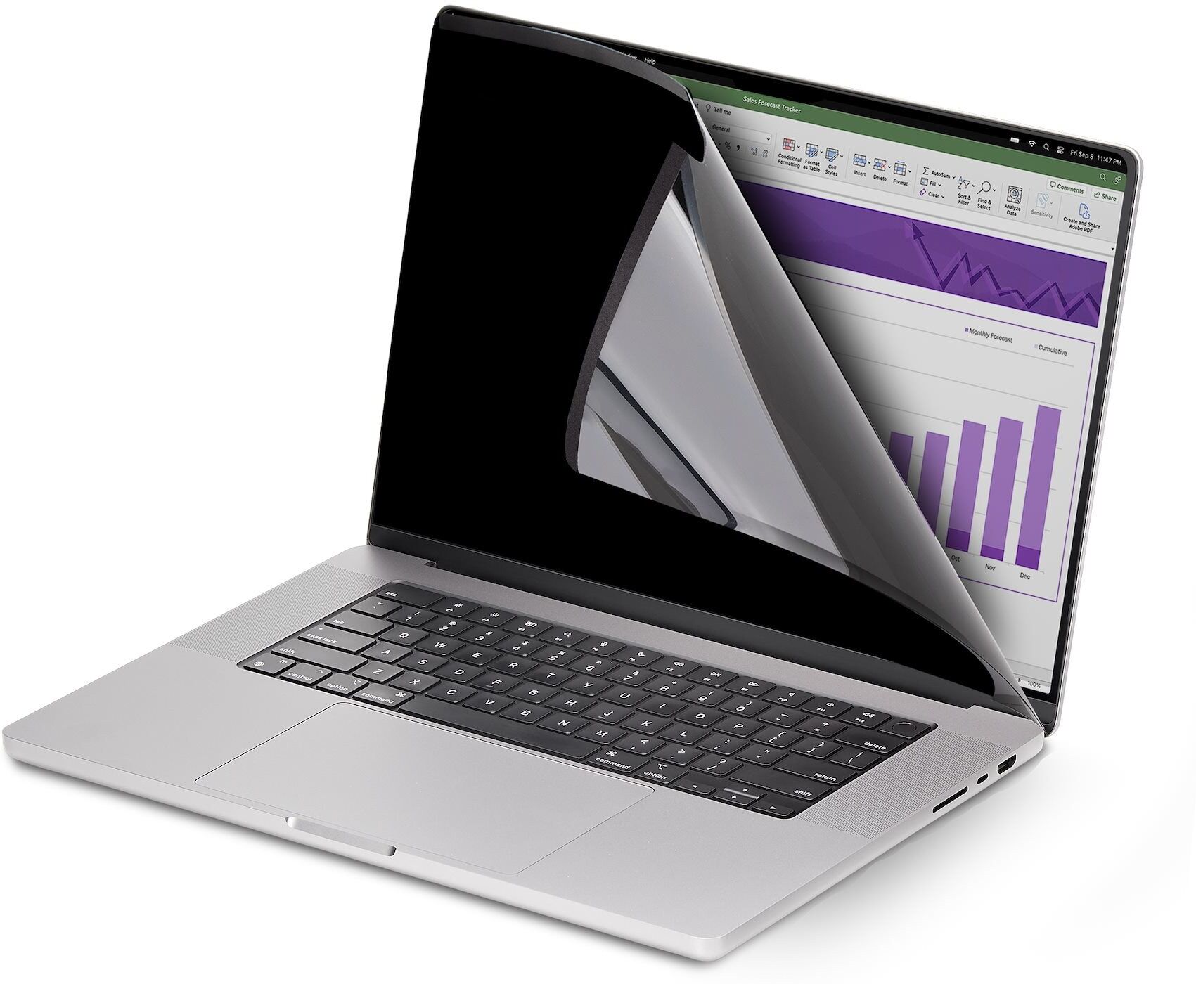 StarTech.com 16-inch MacBook Pro 21/23 Laptop Privacy Screen, Removable and Reversible Anti-Glare Privacy Filter, Magnetic Laptop Screen Protector w/