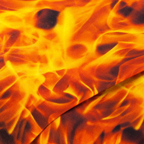 Baumwollstoff-Digitaldruck "Feuer", Serie Ria