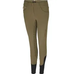 Equipage Damen Reithose ANDALOUSE green leaf Vollbesatz Hochbund, Größe: 34