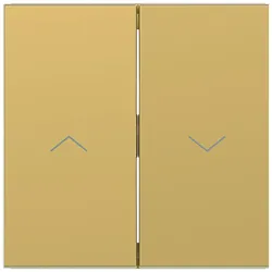Hager WAW2001C08 Wippe 2fach mit Aufdruck Symbol Pfeil, A.x/C.x, gold, metallisch