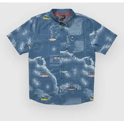 Salty Crew Flagship Uv Button Up Hemd channel blue Gr. L