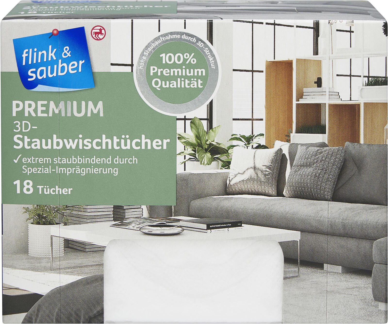 flink & sauber Staubfangtücher 80% Polyester, 20% Polyamid 4305615392707